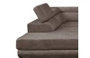 Rohová sedací souprava Lotos, hnědá látka, levý roh