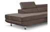 Rohová sedací souprava Lotos, hnědá látka, levý roh