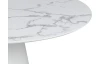 Kulatý jídelní stůl Brandon 120 cm, imitace bílý mramor