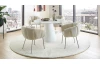 Kulatý jídelní stůl Brandon 120 cm, imitace bílý mramor
