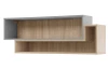 Závěsný regál Room 115 cm, dub biscuit/šedý