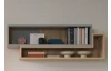 Závěsný regál Room 115 cm, dub biscuit/šedý