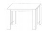 Barový stůl Frieda 120x58 cm, dub sonoma