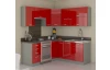 Horní kuchyňská skříňka Rose 80GU, 80 cm, červený lesk