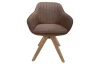 Jídelní židle Viborg, hnědá vintage ekokůže
