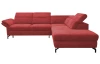 Rohová sedací souprava Colby, šípkově červená látka, pravý roh