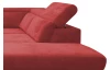 Rohová sedací souprava Colby, šípkově červená látka, pravý roh