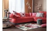 Rohová sedací souprava Colby, šípkově červená látka, pravý roh