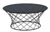 Kulatý konferenční stolek Noa 80 cm, černý/šedý