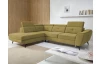 Rohová sedací souprava Sergio, okrově žlutá látka, levý roh
