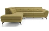 Rohová sedací souprava Sergio, okrově žlutá látka, levý roh