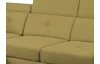 Rohová sedací souprava Sergio, okrově žlutá látka, levý roh