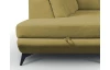 Rohová sedací souprava Sergio, okrově žlutá látka, levý roh