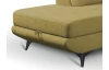 Rohová sedací souprava Sergio, okrově žlutá látka, levý roh