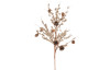 Umělá květina Vánoční větev se šiškami, 60 cm