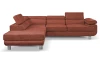 Rohová sedací souprava Lotos, terakota látka, levý roh