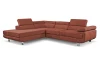 Rohová sedací souprava Lotos, terakota látka, levý roh