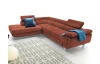 Rohová sedací souprava Lotos, terakota látka, levý roh