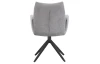 Otočná jídelní židle s područkami Kassandra, holubí šedá tkanina