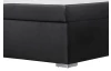 Postel boxspring Agnes 180x200 cm, leskle černá látka