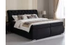 Postel boxspring Agnes 180x200 cm, leskle černá látka