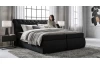 Postel boxspring Agnes 180x200 cm, leskle černá látka