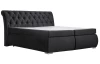 Postel boxspring Agnes 180x200 cm, leskle černá látka