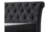 Postel boxspring Agnes 180x200 cm, leskle černá látka