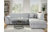 Rohová sedací souprava Bernett, holubí šedá látka, pravý roh