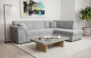 Rohová sedací souprava Bernett, holubí šedá látka, pravý roh