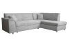 Rohová sedací souprava Bernett, holubí šedá látka, pravý roh