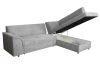 Rohová sedací souprava Bernett, holubí šedá látka, pravý roh