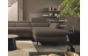 Rohová sedací souprava Mango, blátivá hnědá látka, pravý roh