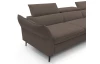 Rohová sedací souprava Mango, blátivá hnědá látka, pravý roh