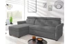 Rohová sedací souprava Harris, středně šedá látka, levý roh