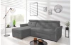 Rohová sedací souprava Harris, středně šedá látka, levý roh