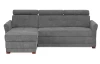 Rohová sedací souprava Harris, středně šedá látka, levý roh