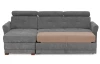 Rohová sedací souprava Harris, středně šedá látka, levý roh
