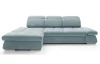 Rohová sedací souprava Focus, šedo-modrá látka, levý roh