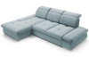 Rohová sedací souprava Focus, šedo-modrá látka, levý roh