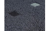 Froté osuška Quattro, tencel, antracitová, kostičky, 80x160 cm