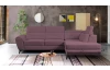 Rohová sedací souprava Sergio, tmavě růžová látka, pravý roh