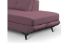 Rohová sedací souprava Sergio, tmavě růžová látka, pravý roh