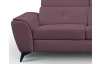 Rohová sedací souprava Sergio, tmavě růžová látka, pravý roh