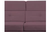 Rohová sedací souprava Sergio, tmavě růžová látka, pravý roh