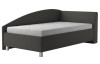 Rohová postel Andrew pravá 110x200 cm, tmavě šedá látka
