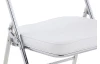 Skládací židle Liana, bílá ekokůže