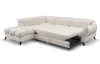 Rohová sedačka Fubu, šedo-krémová strukturovaná látka, levý roh