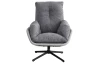 Otočné křeslo Modena, holubí šedá tkanina