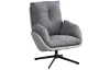 Otočné křeslo Modena, holubí šedá tkanina